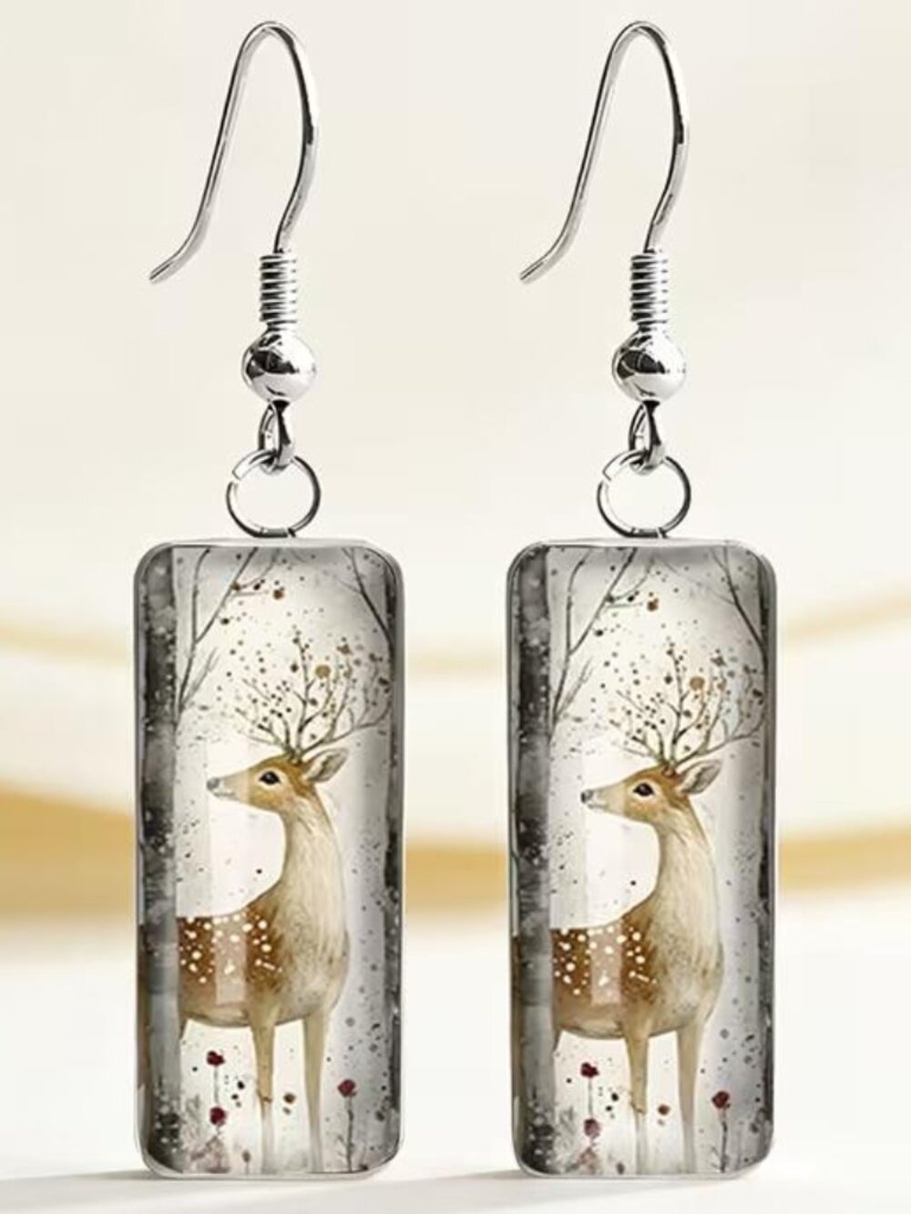 WINTER DEER DANGLES